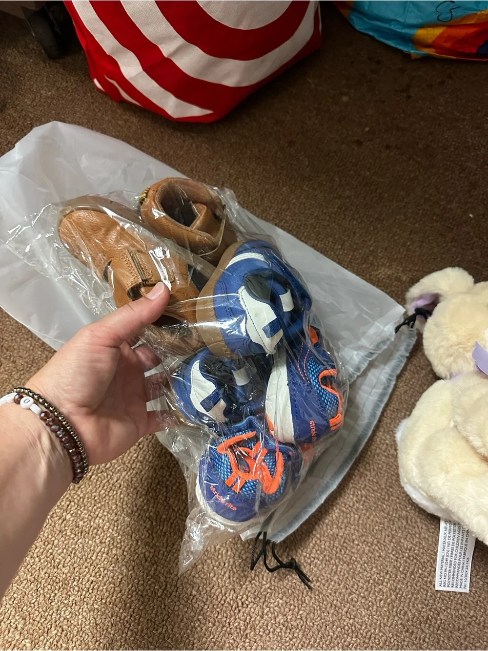 Bundle blue and Orange Kids Sneakers - 3 Pair one pair is stride-rite